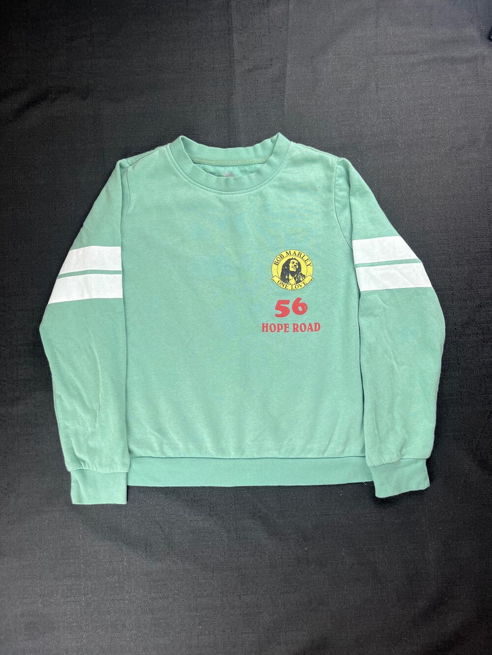 Bob Marley 56 Hope Road Mint Green Long Sleeve Sweatshirt